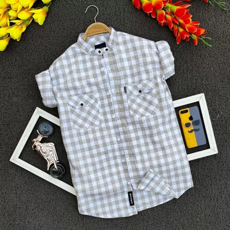 Men’s Double Pocket Premium Check Shirt